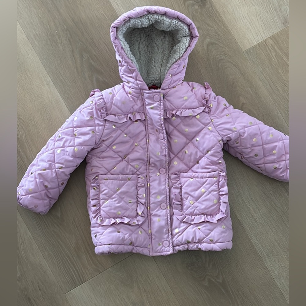 EUC Mini Boden Pretty Quilted Coat- 2-3t